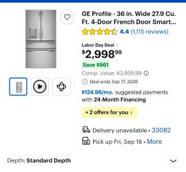 GE Profile Refrigerator W-36