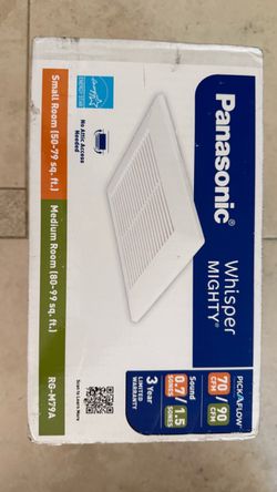 Panasonic Whisper Mighty Pick-A-Flow 70/90 CFM Ceiling/Wall Bathroom Exhaust Fan New, Never Been Installed Pickup in Irvine/Tustin Is Welcome Two airf