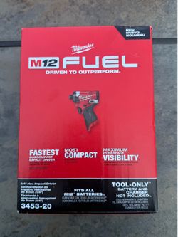 Milwaukee M12 FUEL 1/4" Hex Impact Driver 3453-20
