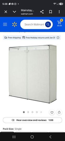 Mainstays Portable Fabric Wardrobe Closet