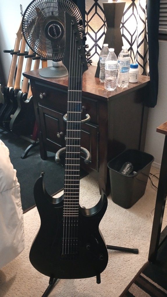 Ibanez GRGR131EX Flat Black Reverse Head Stock