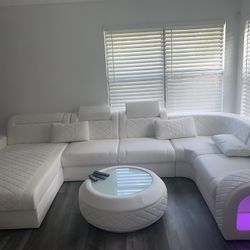 White Leather Couches