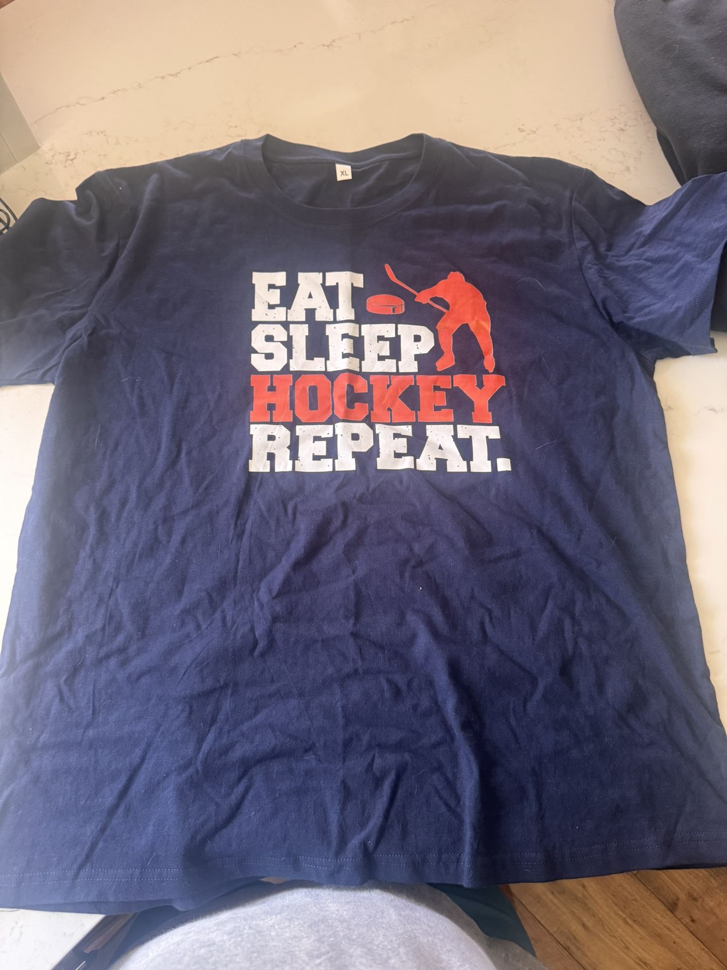 Eat Sleep Hockey Repeat” T-Shirt – XL