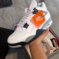 Jordan 4 White Cement 