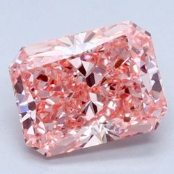 Fancy Pink Vs1 Vivid Radiant 1.01 Ct Cvd Lab Diamond 