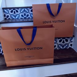 Louis Vuitton Shopping Paper Gift Bag Tote Medium Large Authentic 2ND BAG