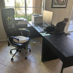 Home Office Desk With Chair 