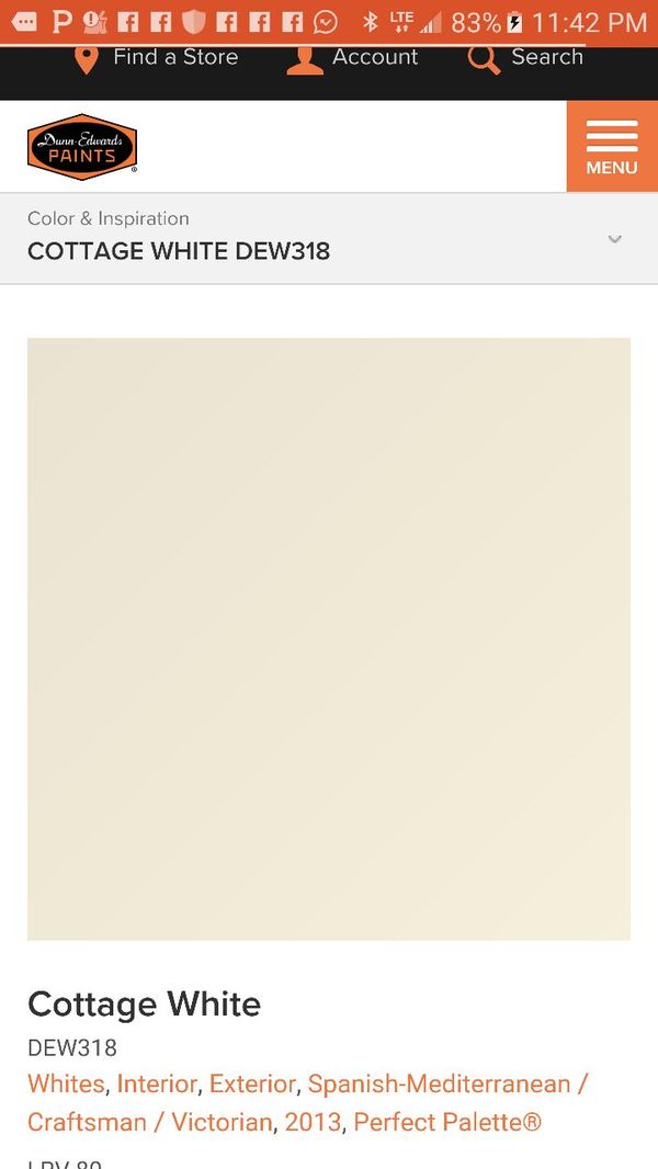 Interior Semigloss Cottage White Frazee Paint For Sale In