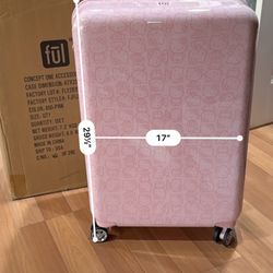 Luggage Checked Hello Kitty All Over Print Pink