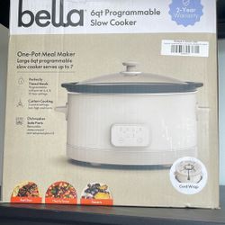 BELLA 6qt Programmable Slow Cooker, Oat milk