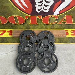 Fitness Gear Olympic Barbell Grip Weight Plates $40  