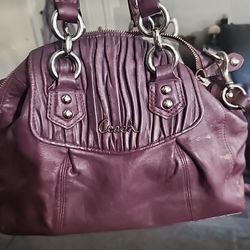 Vintage Eggplant Color Coach Purse.