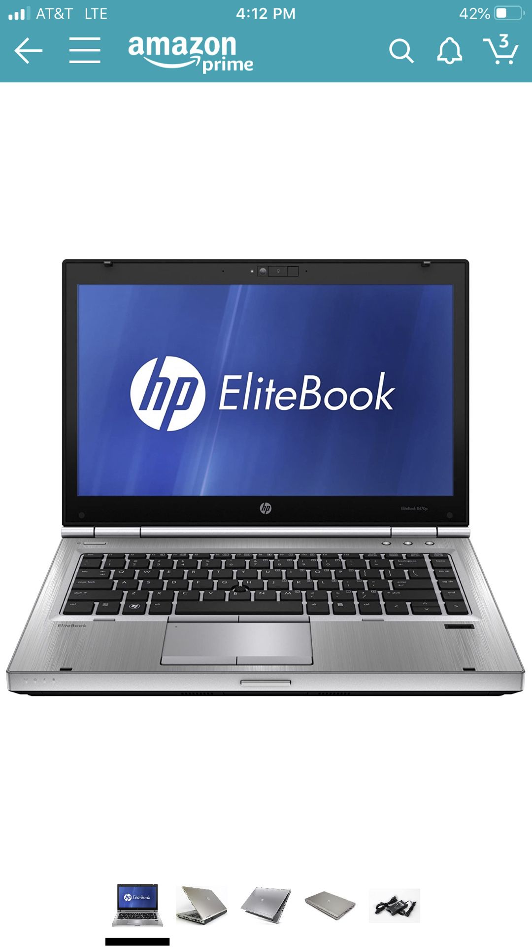 HP Elitebook 8470p laptop