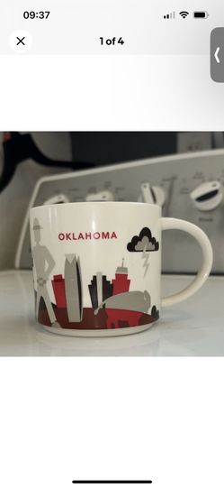Starbucks You Are Here Collection Oklahoma Red White Ceramic Coffee Mug