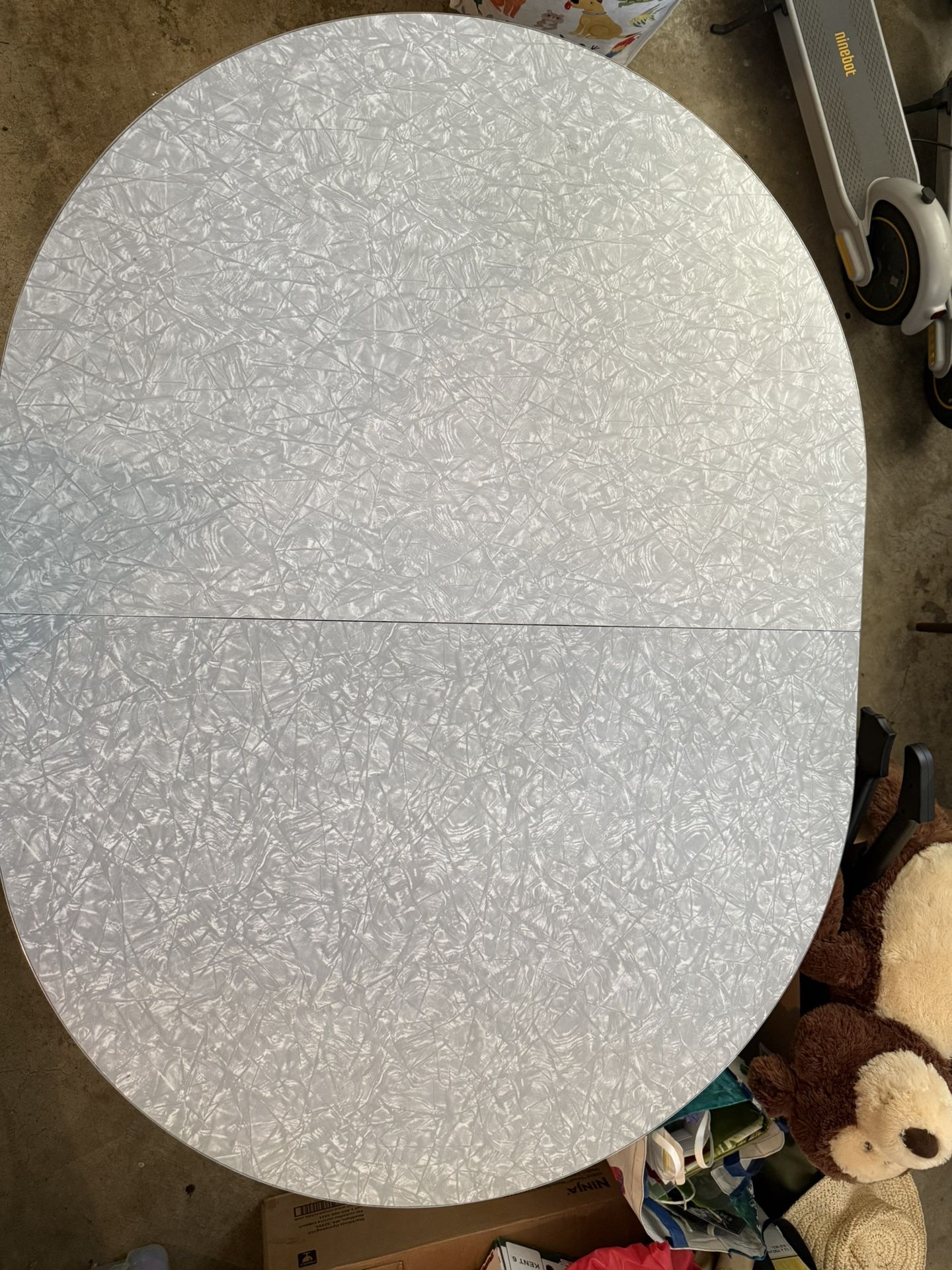 Vintage Chrome and Grey/silver Formica Table