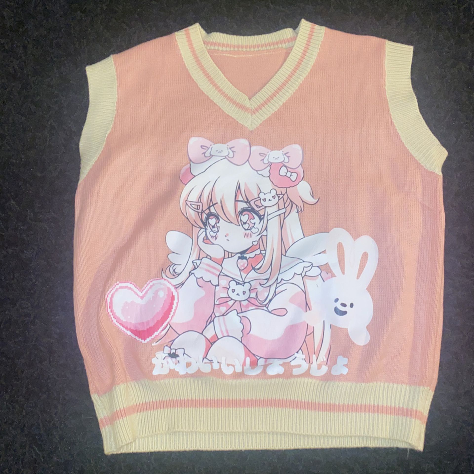 Anime girl sweater vest. Size L