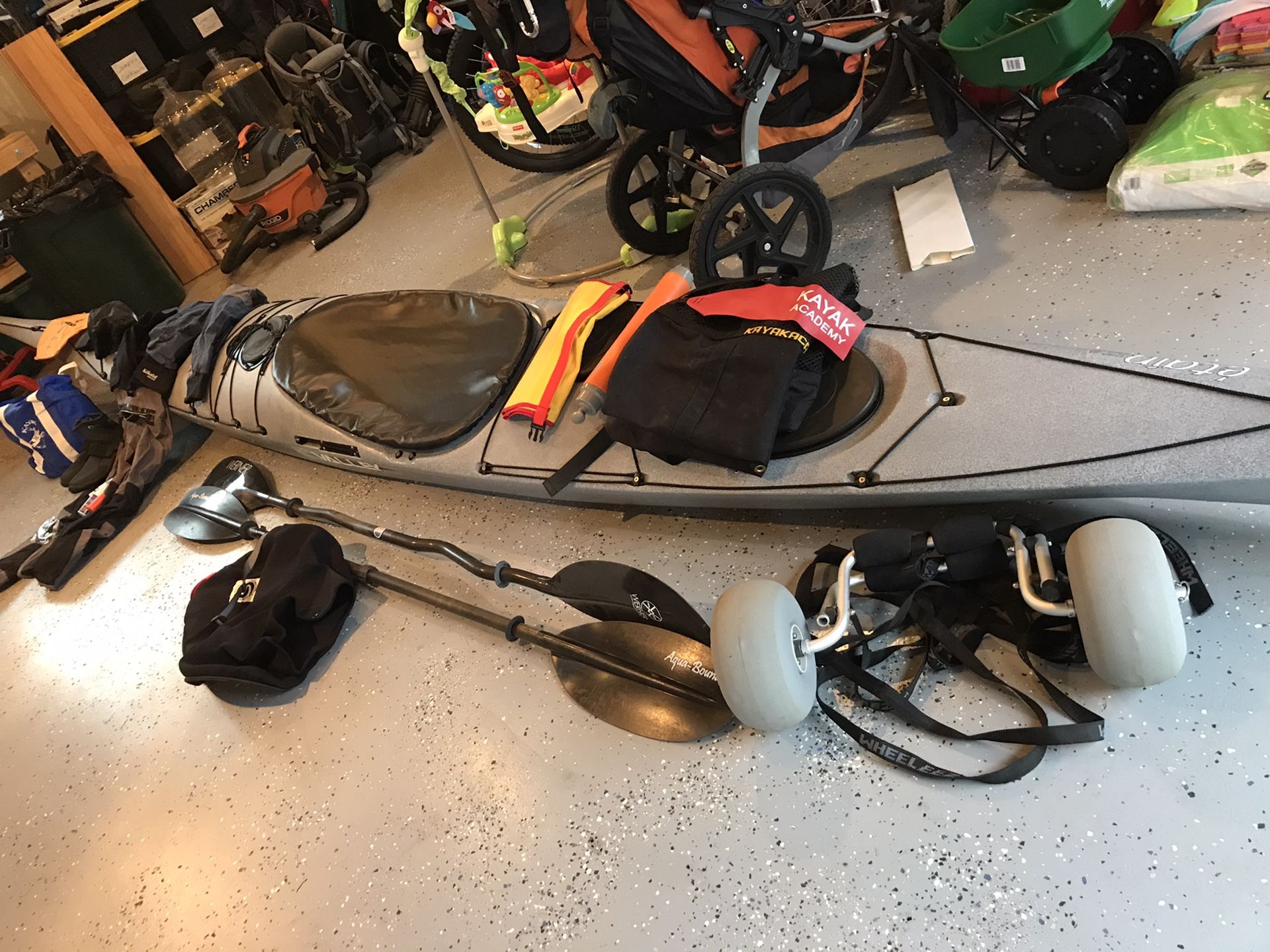 Valley Etain 17.5” 2014 model with full set of kayak gear