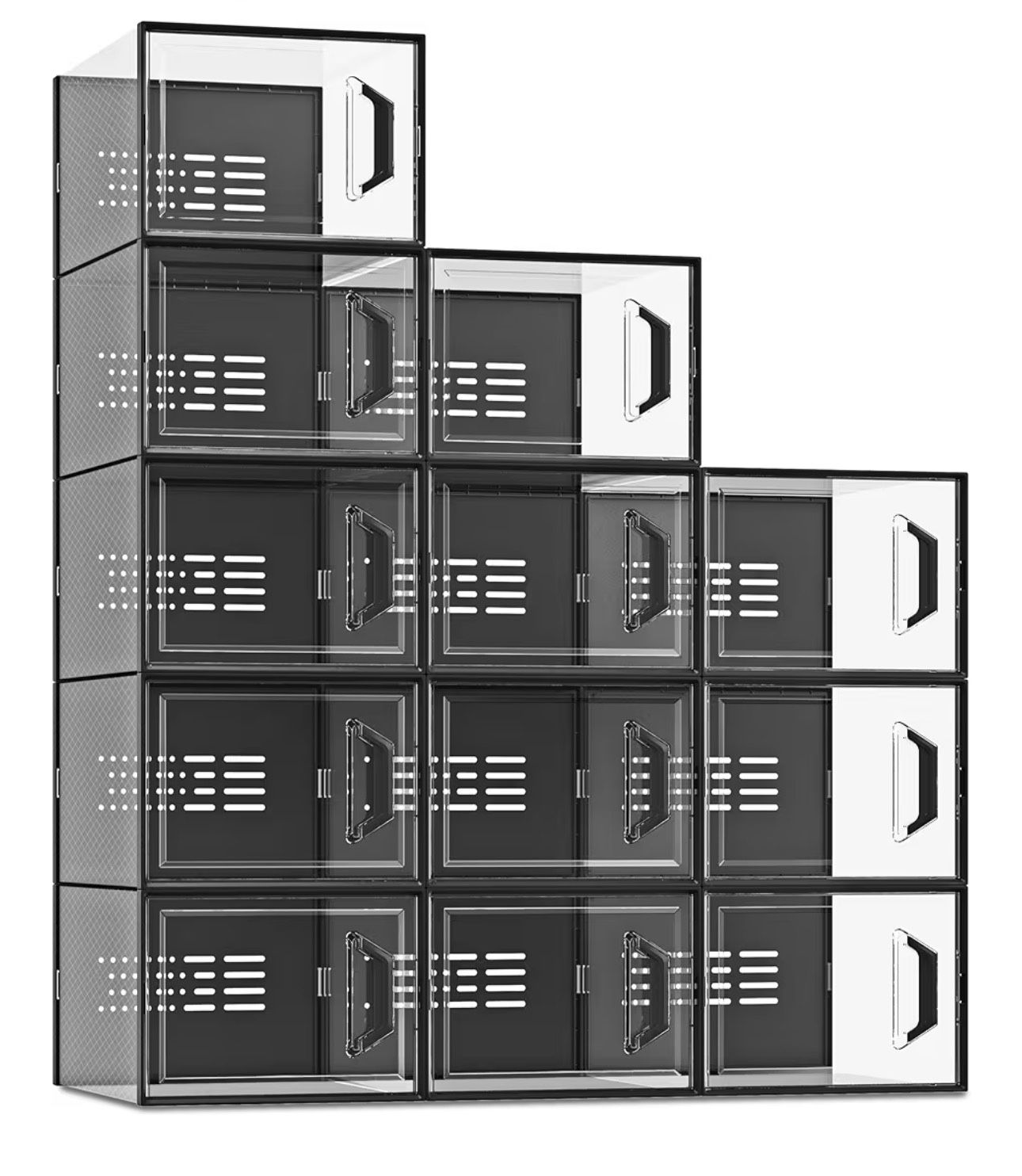 🆕 Black Shoe Storage Box (12 Pack) Storage/Organizer Box