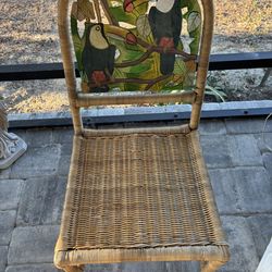 Wicker Tropical Coastal  Parrot Chair