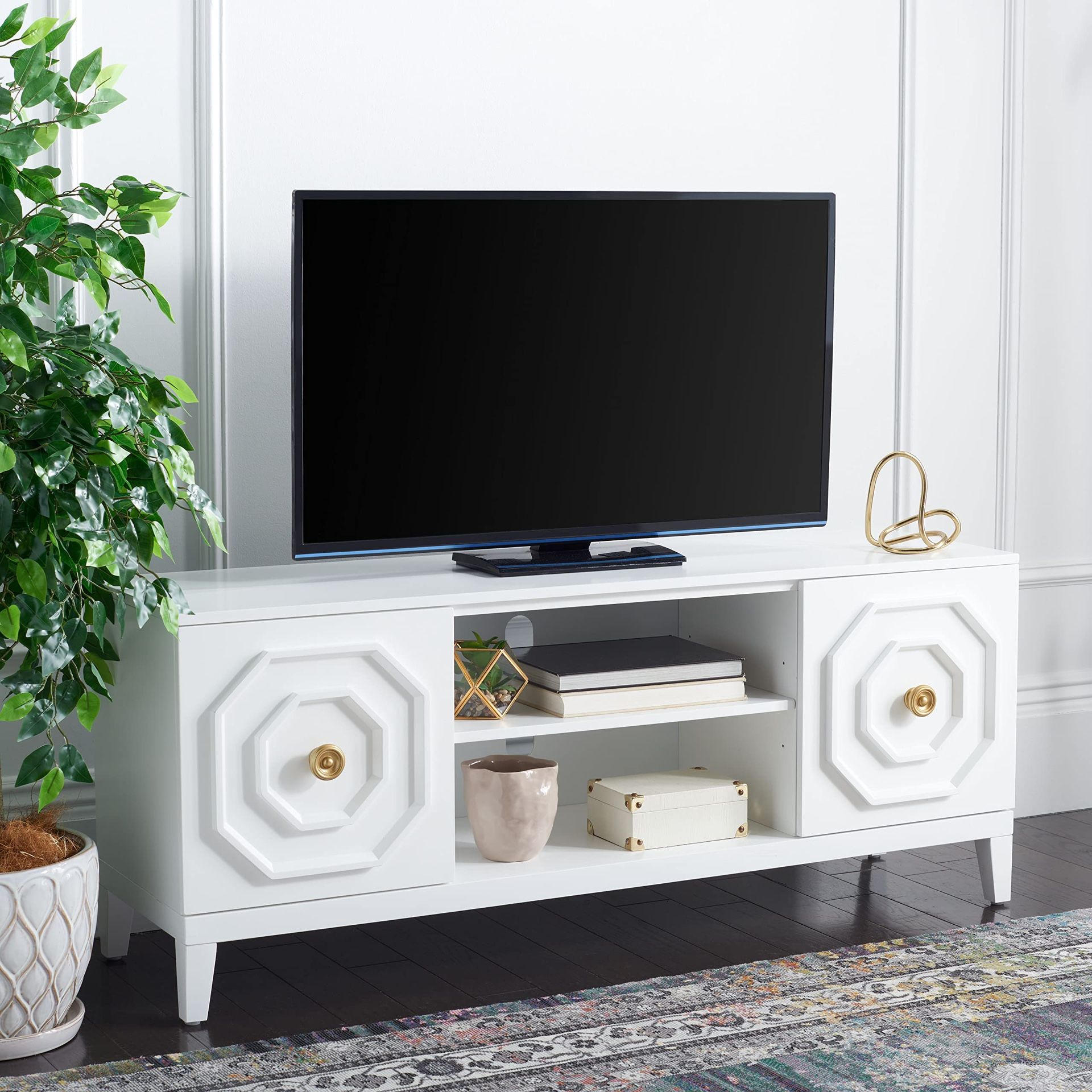 BRAND NEW SAFAVIEH RIYA MEDIA CONSOLE (missing Bottom Leg)