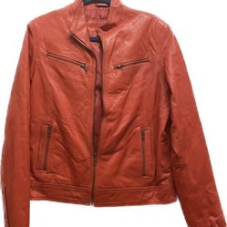 Women’s 3XL Red Leather Jacket! Like New! By The Leather Company New York