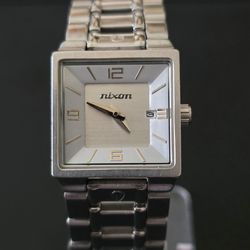 Nixon Uptown The Union Square Tank 100m Stainless Steel 25mm Date Watch WORKS