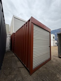 15FT SHIPPING CONTAINER – WIND & WATERTIGHT | HEAVY DUTY STORAGE SHED | CONEX BOX (ROLL-UP DOOR)