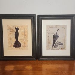 Wall Decor - France 14"×17" ×2