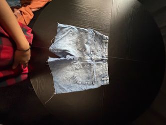 Light Wash Cutoff Denim Short