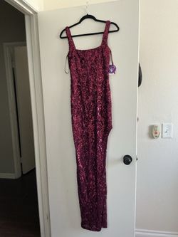 New Windsor Plum Sequin Formal Gown size s