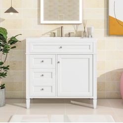 Assembled new 36" Bathroom Vanity with Sink Combo, Modern Undermount Bathroom Sink Cabinet