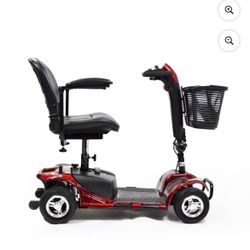 Equate Mobility 4-Wheel Motorized Power Scooter, Red