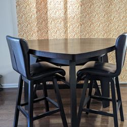 Noah Chocolate Bar Height Dining Table