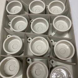 IKEA Ceramic white tea light candle holder set votive interlock