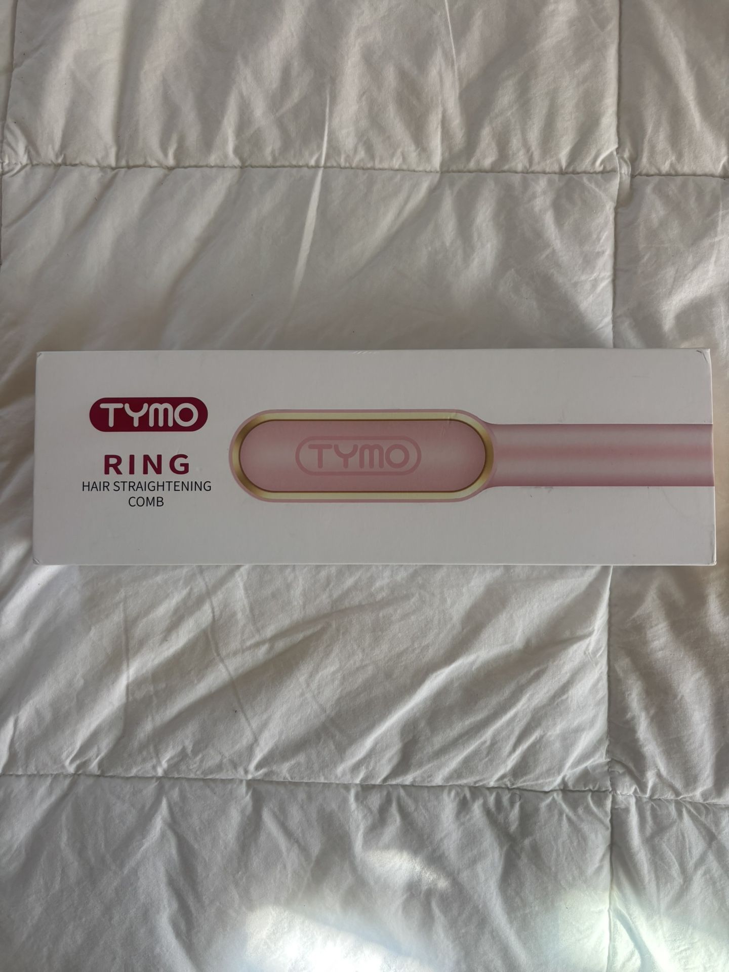 TYMO Ring Hair Straightener Brush – Hair Straightening Iron with Built-in Comb, 20s Fast Heating & 5 Temp Settings & Anti-Scald, Perfect for Prof