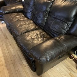 Leather Recliner Sofa