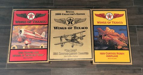 WINGS OF TEXACO: 1930 Mystery Ship, 1929 Curtiss Robin & 1936 The Duck, Die Cast
