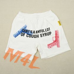 Awful Lot Of Cough Syrup Shorts ‘White’