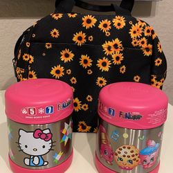 Thermos And Lunch Bag.