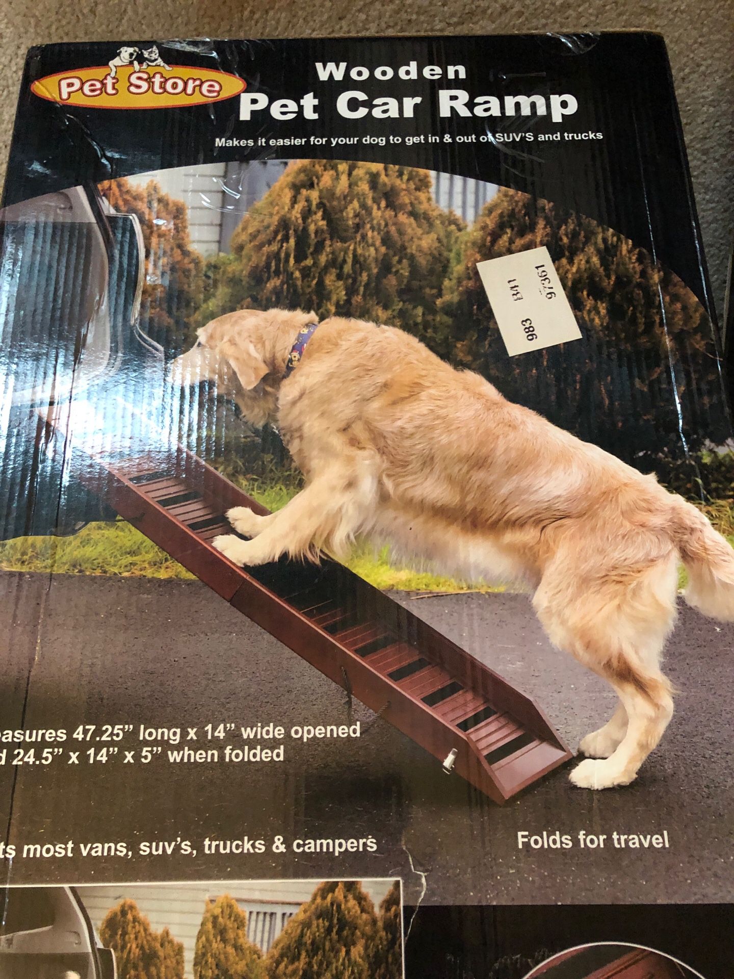 Pet / dog Car or truck Ramp wood, new never opened