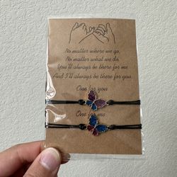 Butterfly Friendship Bracelets Butterfly Matching Bracelets Set