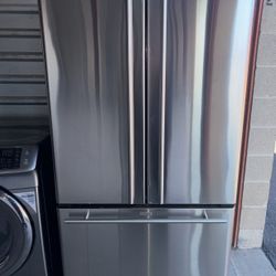 Stainless Steel Jenn-Air Refrigerator And Freezer