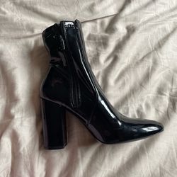 Aldo Black Latex Boots 