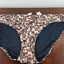 Aerie Leopard Bikini Bottom Size XxL
