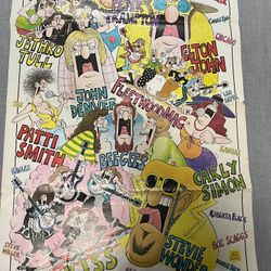 Vintage Mad Magazine Beatles Kiss Poster 1978