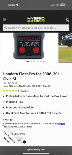 Hondata flashPro RACE For 2006-2011 Honda CIVIC SI