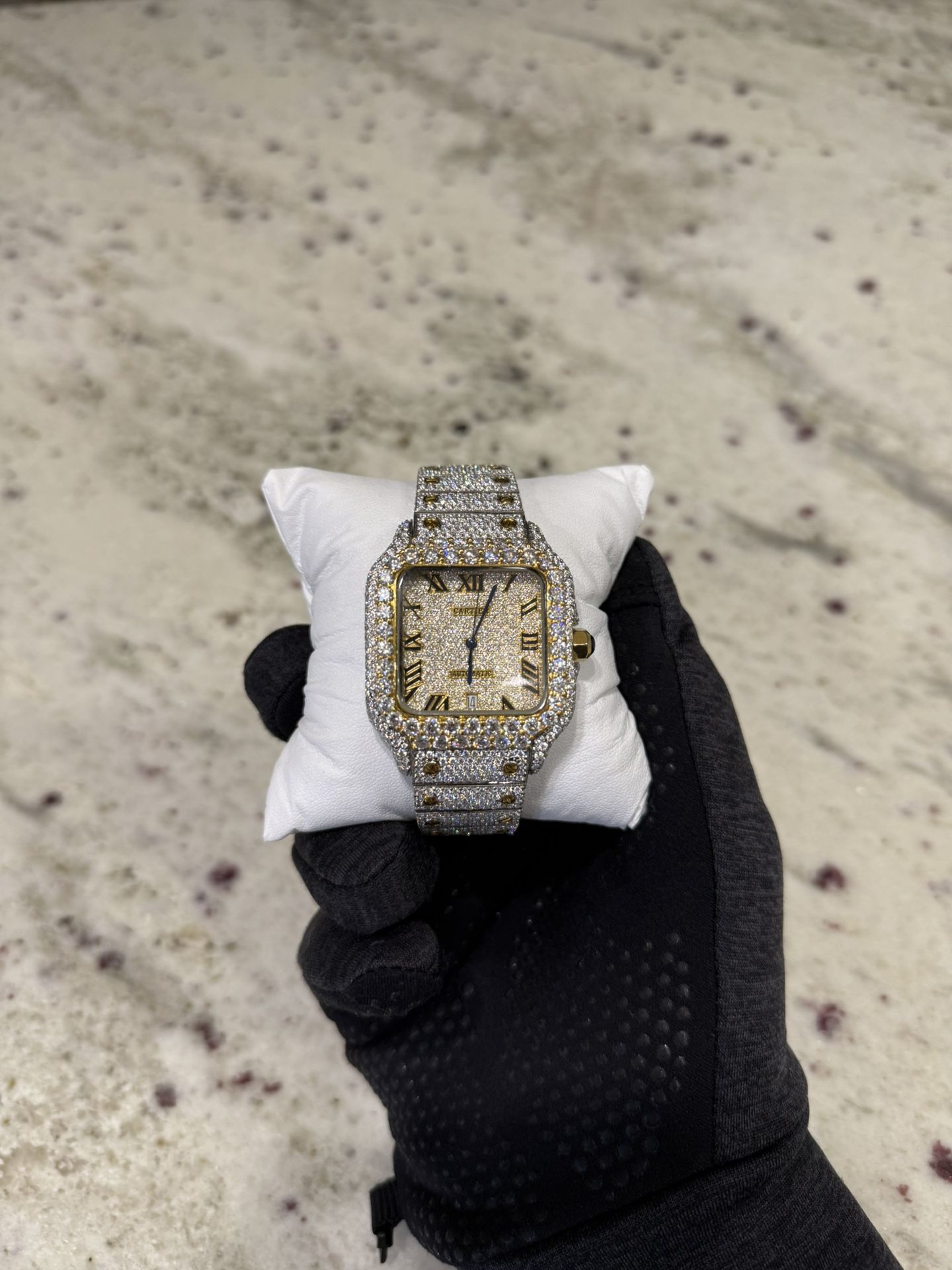 Iced Out Cartier Watch