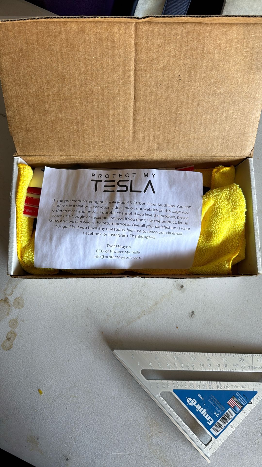 Tesla Model 3 Carbon Fiber Mud Flaps