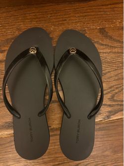 Size 6 Tory Burch Black Flip Flop