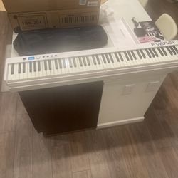 FVEREY 88 Key Folding Piano Keyboard, Full Size Semi Weighted, Bag (NEW)